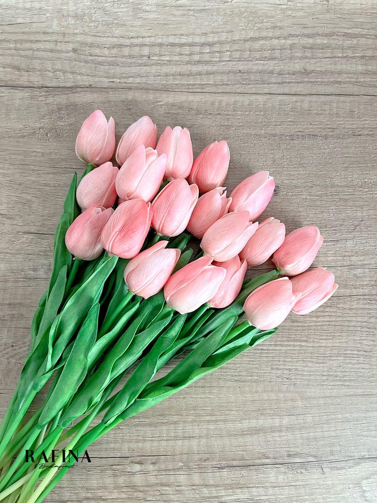 Rozsaszín gumi tulipán 1 szál 1
