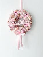 Édes otthon feliratú pasztell kopogtató masnival, 24 cm 1