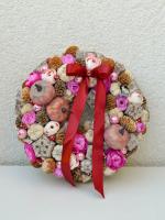 Őszi kopogtató masnival, 24cm 5