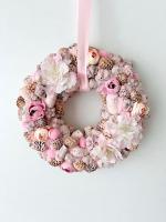 Pink virágos kopogtató, 24 cm 1
