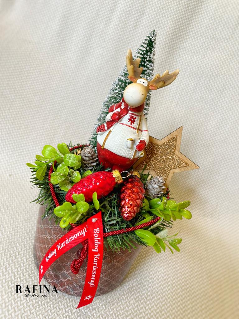 Rénszarvasos adventi asztaldísz, 30cm 1
