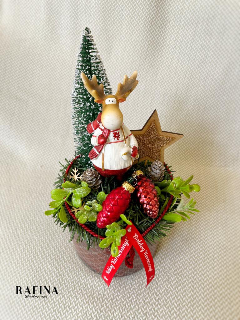 Rénszarvasos adventi asztaldísz, 30cm 1