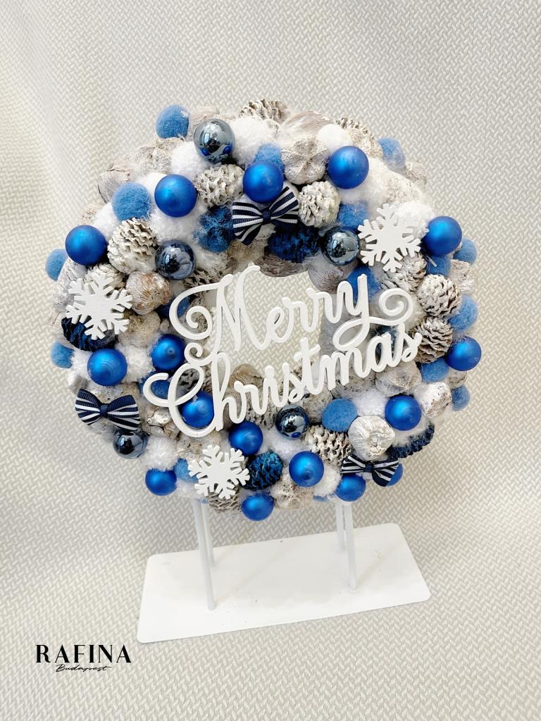Merry Christmas kopogtató, kék színű 1