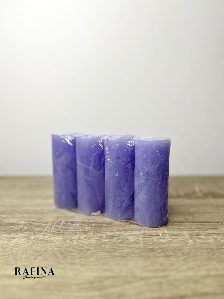 Rusztikus henger gyertya milka lila 1