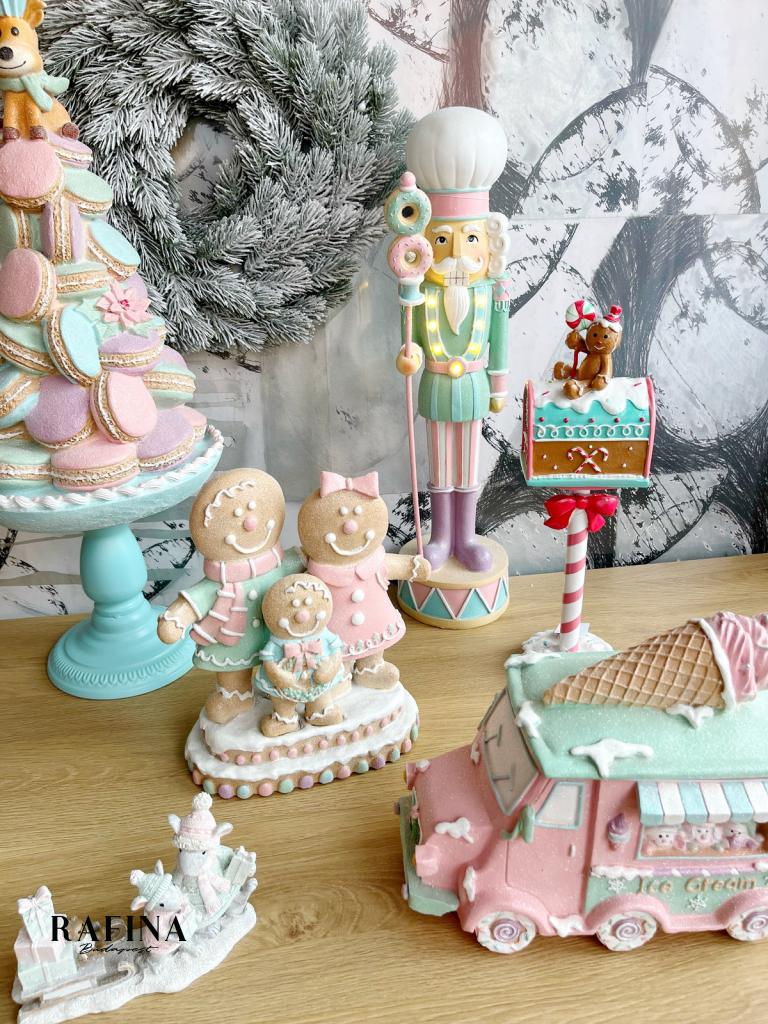 Pasztell mézeskalács macaronos tál 62cm 1