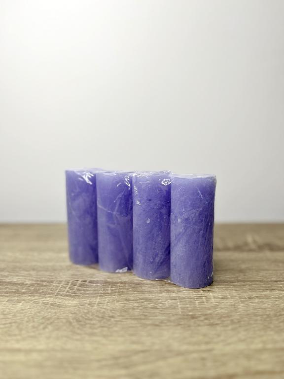 Rusztikus henger gyertya milka lila
