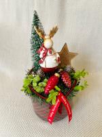 Rénszarvasos adventi asztaldísz, 30cm 2