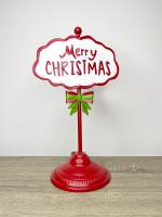 Tábla "Merry Christmas" felirattal 39cm 1